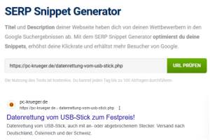 SERP Snippet Generator